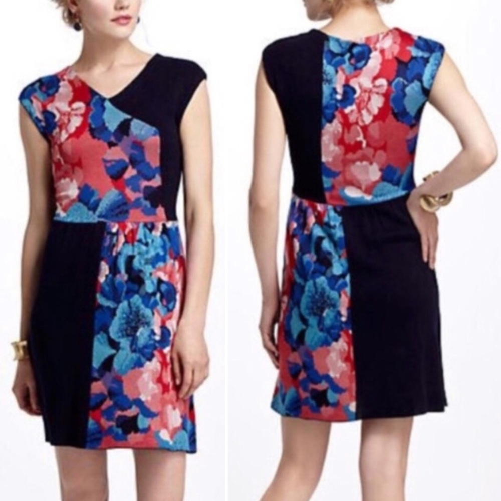 Anthropologie Liefsdottir floral jacquard dress S